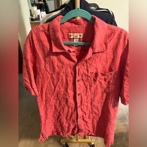 Mens Caribbean Joe Linen Shirt